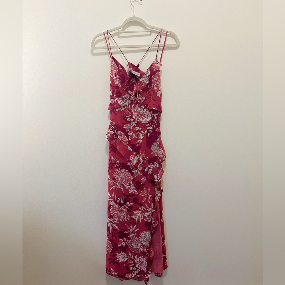 New Zara Maxi Dress with Open Back and Leg Slit